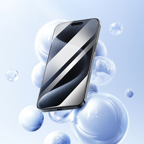 Защитное стекло для iPhone 16 Pro/17, G5, HOCO, Full screen silk screen HD tempered glass, черное
