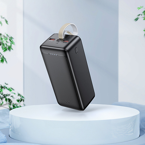 Универсальный Доп. Аккумулятор 40000mAh, J111C, HOCO, выход: 2 USB (22.5W)+1 PD (30W), черный