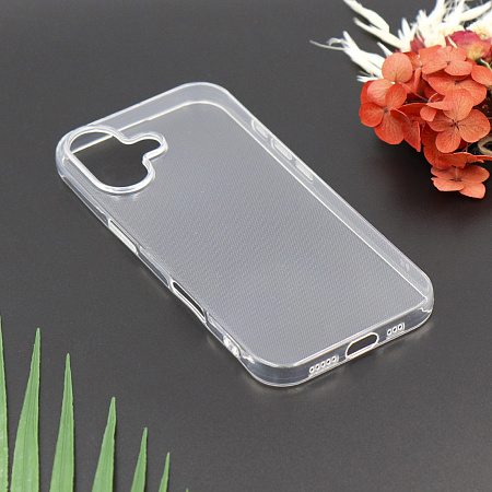 Чехол силиконовый для iPhone 17, с защитой камеры, X-CASE, прозрачный