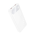 Универсальный Доп. Аккумулятор 10000mAh, J154, HOCO, выход: 2 USB (22.5), 1 PD (20W), белый