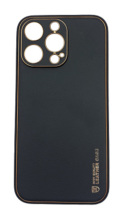 Чехол силиконовый для iPhone 13 Pro (6.1), Graceful Leather series, HOCO, черный