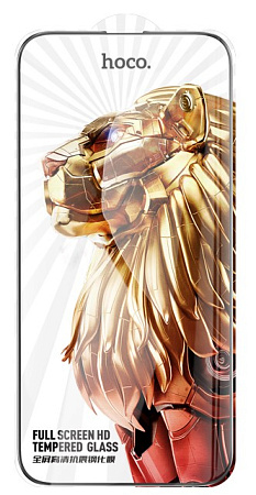 Защитное стекло для iPhone 14 Pro Max, G9, HOCO, Full screen HD tempered glass, черное