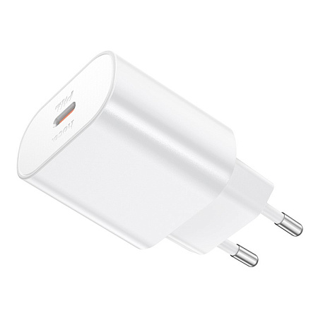 Сетевое зарядное устройство, 1 PD 25W (N22), HOCO, Безопасный сертификат, белый
