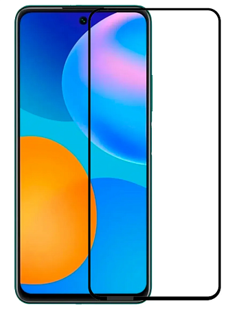 Защитное стекло на Huawei P smart 2021/ Y7A, 9D, черный, X-CASE