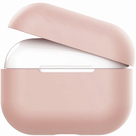 Чехол силиконовый для Airpods Pro/Pro 2, X-CASE, розовый песок