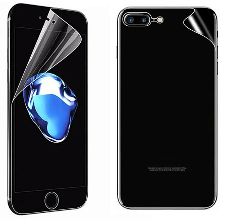 Защитная пленка на Iphone 7 Plus/8 Plus, 2 в 1, силиконовая