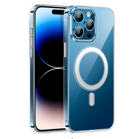 Чехол для iPhone 15 Pro Max, PC+TPU, Магнитный (MagSafe), AS4, HOCO, прозрачный