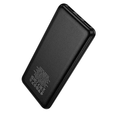 Универсальный Доп. Аккумулятор 10000mAh, J153, HOCO, выход: 2 USB (5V/2A), черный
