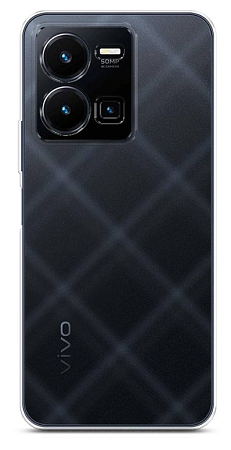 Чехол силиконовый для Vivo Y35, с защитой камеры, X-CASE, прозрачный