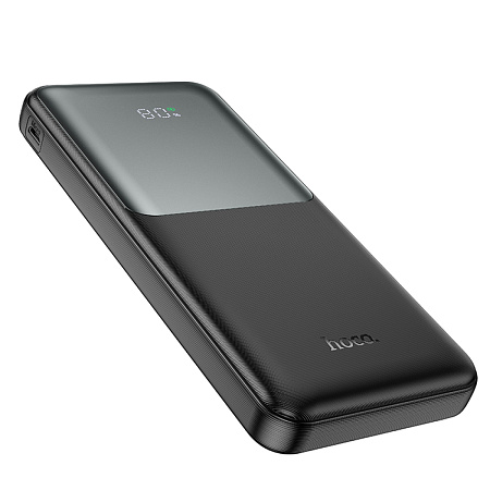 Универсальный Доп. Аккумулятор 10000mAh, J136, HOCO, выход: 2 USB (22.5W)+1 PD (20W) с дисплеем, черный