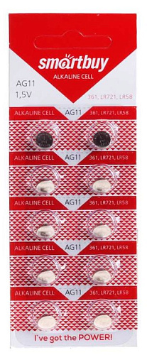 Батарейка часовая, AG11, (LR721,LR58) (1 Батарейка)