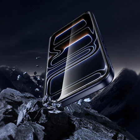 Защитное стекло для iPhone 17 Pro, G14, HOCO, Guardian shield series full-screen HD tempered glass, черное