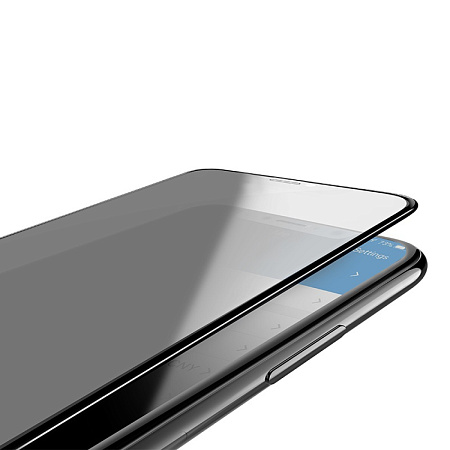 Защитное стекло на iPhone XS Max/11 Pro Max (A13), Shatterproof edges full screen anti-spy, черное