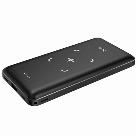 Универсальный Доп. Аккумулятор 10000mAh, J50, HOCO, c беспроводной зарядкой черный