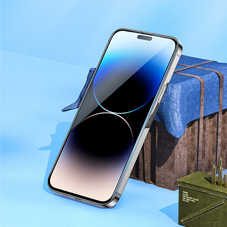 Защитное стекло для iPhone 14 Pro, A32, HOCO, AR Anti-reflection tempered glass, черное