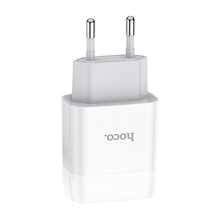 Сетевое зарядное устройство, 2 USB 2.4A (C73A), HOCO, белый