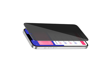 Защитное стекло на iPhone 13/13 Pro/14/16e (6.1), Privacy, черное, X-CASE