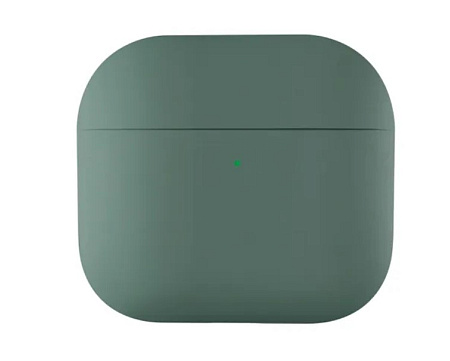 Чехол силиконовый для Airpods 3 case, X-CASE, зеленый лес (Pine Needle green)