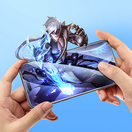 Защитное стекло для iPhone 14 Pro, G1, HOCO, Flash attach full screen glass, черное