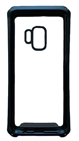 Чехол - накладка для Samsung S9, Element Сase, противоударный, прозрачный с черным