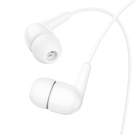 Проводные наушники M97, Enjoy universal earphones, HOCO, вакуумные, белые