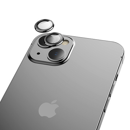 Защитное стекло на iPhone 14/14 Plus, V12 Plus, HOCO, стекло на заднюю камеру, черное