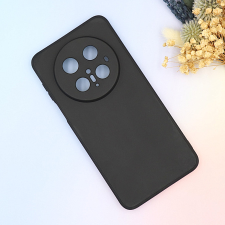 Чехол силиконовый для Huawei Mate 70 Pro, с микрофиброй внутри, с защитой камеры, X-CASE, черный