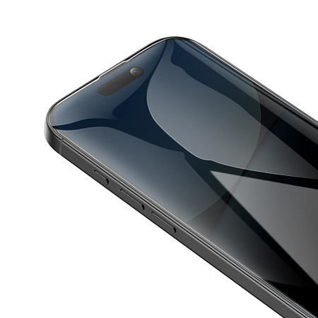 Защитное стекло для iPhone 16 Pro/17, G777 Plus, HOCO, anti-static, антишпион, черное