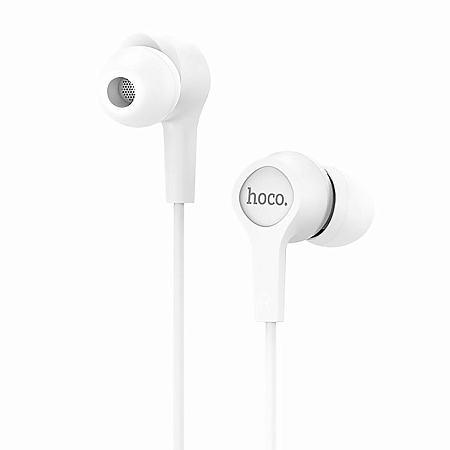 Проводные наушники M50 Daintiness Universal Earphone, HOCO, вакуумные с микрофоном, белые