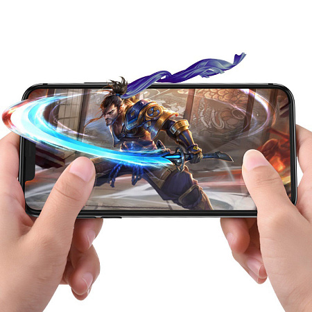 Защитное стекло на iPhone XS Max/11 Pro Max (A14), HOCO, Super smooth full screen frosted, черное
