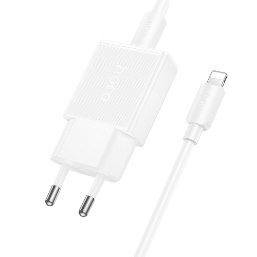 Сетевое зарядное устройство, 1 PD 20W (N72), HOCO, Type-C to Lightning, белый