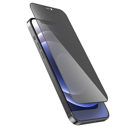 Защитное стекло на iPhone 12 Pro Max (6.7) G15, HOCO, Guardian shield series full-screen anti-spy, черное