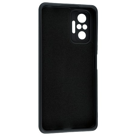 Чехол силиконовый для Xiaomi Redmi Note 10 (4G)/Note 10S, с микрофиброй внутри, с защитой камеры, X-CASE, черный