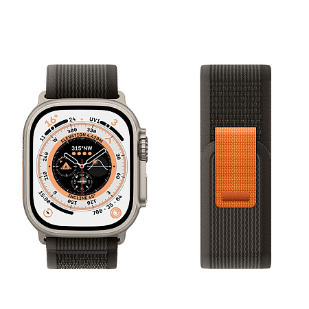 Ремешок на руку для Apple Watch 38/40/41/42 мм, HOCO, WA14, нейлоновый, черный с серым