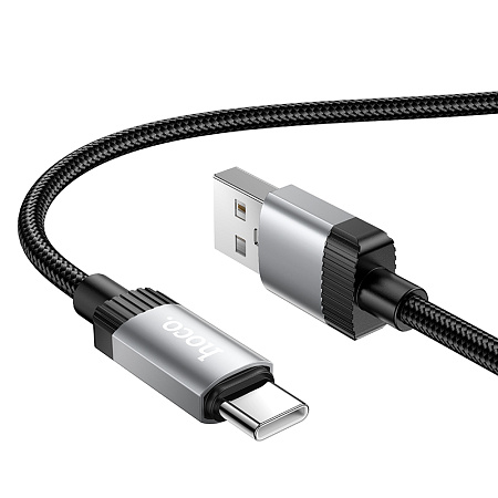 USB Кабель Type-C, HOCO, X117, 1 метр, цвет черный, ток до 3А