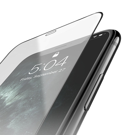 Защитное стекло на iPhone X/XS/11 Pro (A777), HOCO, HD, черное