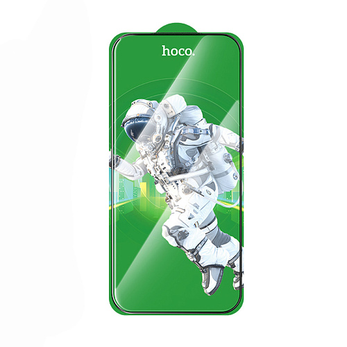 Защитное стекло для iPhone 17 Pro, G16, HOCO, Guardian shield series full-screen 5D large arc tempered glass, черное