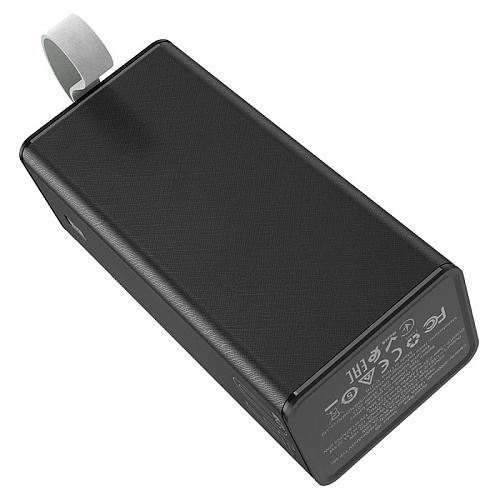 Универсальный Доп. Аккумулятор 40000mAh, J86, HOCO, выход 2 USB+1 PD (20W), вход Micro/Type-C, с дисплеем, черный