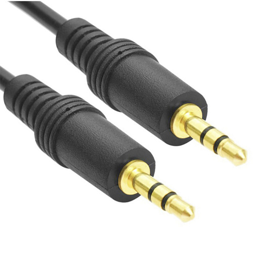 AUX Audio кабель 3,5 мм папа- 3,5 мм папа, 3 метра, цвет черный