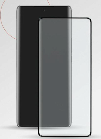 Защитное стекло на Honor X9A, проклейка по краю, черное, X-CASE