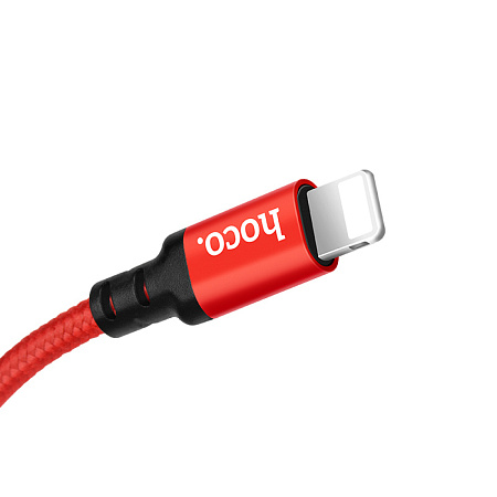 USB дата кабель Lightning, HOCO, X14, красный