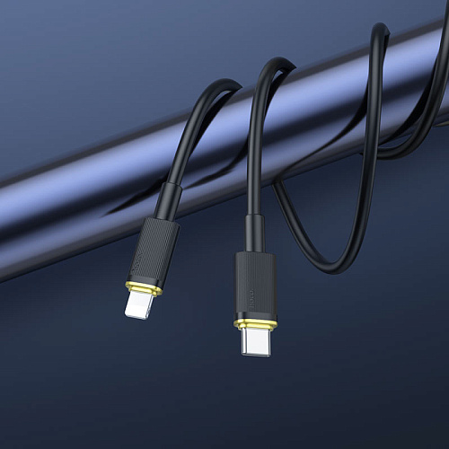 Кабель Lightning to Type-C (PD), HOCO, U109, 1.2м, черный