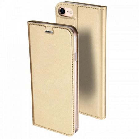 Чехол-книжка для iPhone 7/8/SE (2020), DU DU, боковой, золотой