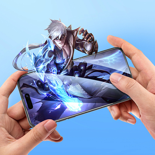 Защитное стекло для iPhone 14 Pro, G14, HOCO, Guardian shield series full-screen HD tempered glass, черное