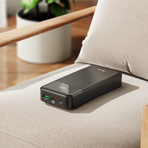 Универсальный Доп. Аккумулятор 20000mAh, J102A, HOCO, выход: 1 USB (18W)+1 PD 20W, черный