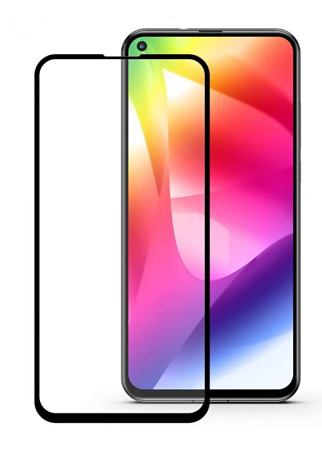 Защитное стекло на Honor View 20/ Honor V20/Nova 4, 9D, черный, X-CASE
