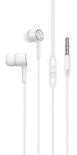 Проводные наушники M104, HOCO, Gamble universal earphones, вакуумные с микрофоном, белые