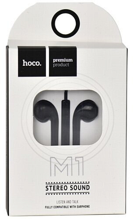 Проводные наушники M1 Pro, Type-C, HOCO, вакуумные с микрофоном, черные