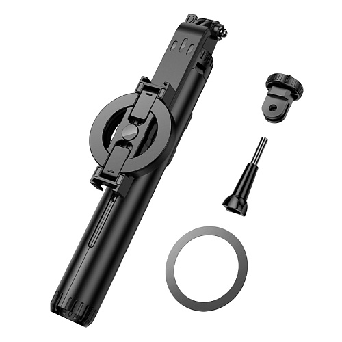 Селфи K25, HOCO, беспроводной трипод с пультом, черный