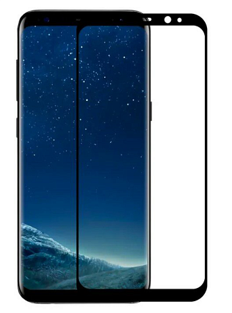 Защитное стекло на Samsung Galaxy S8 Plus/S9 Plus, 3D Full Glue, черный, X-CASE